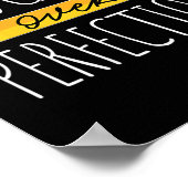 Womens Motivational Progress Over Perfection Back  Poster (Ecke)