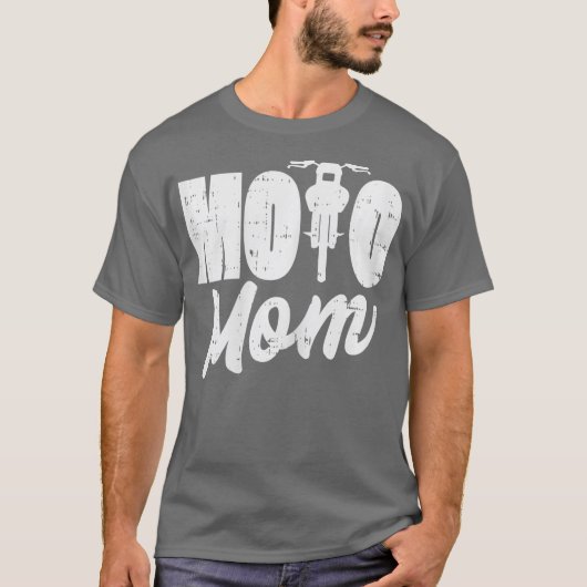 Womens Moto Mom Motorcycle Motocross Dirt Bike T-Shirt (Vorderseite)