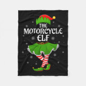 Womens Motorcycle Elf Christmas Family Girls Women Fleecedecke (Vorderseite)