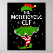Womens Motorcycle Elf Christmas Family Girls Women Poster (Vorne)