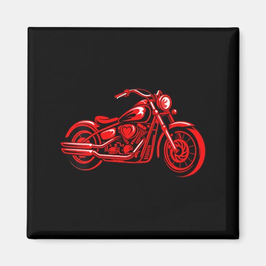 Women's Motorcycle Heart Biker Valentines Day Ride Magnet (Vorne)
