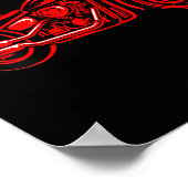 Women's Motorcycle Heart Biker Valentines Day Ride Poster (Ecke)