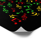 Womens Music Notes Christmas Tree Pajamas Music Lo Poster (Ecke)