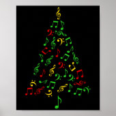 Womens Music Notes Christmas Tree Pajamas Music Lo Poster (Vorne)