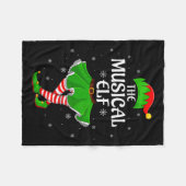 Womens Musical Elf Christmas Family Girls Women El Fleecedecke (Vorderseite (Horizontal))
