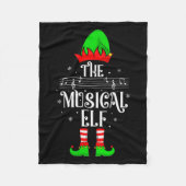 Womens Musical Elf Xmas Christmas Matching Family Fleecedecke (Vorderseite)