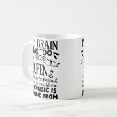 Womens My Brain Has Way Too Many Tabs Open Kaffeetasse (Vorderseite Links)