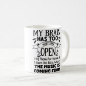 Womens My Brain Has Way Too Many Tabs Open Kaffeetasse (VorderseiteRechts)