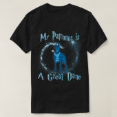 Womens My Patronus Is a Great Dane Dog Lovers VNec T-Shirt (Design vorne)