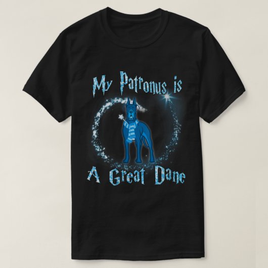 Womens My Patronus Is a Great Dane Dog Lovers VNec T-Shirt (Design vorne)