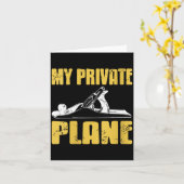 Womens My Private Plane Hand Tool Humor For Woodwo Karte (Gelbe Blume)