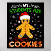 Womens My Students Are Smart Cookies Christmas Gin Poster (Vorne)