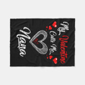 Womens My Valentine Calls Me Nana Shirt Valentines Fleecedecke (Vorderseite (Horizontal))
