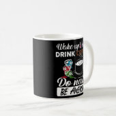 Womens Nail Tech Wake Up Drink Coffee Do Nails Kaffeetasse (VorderseiteRechts)