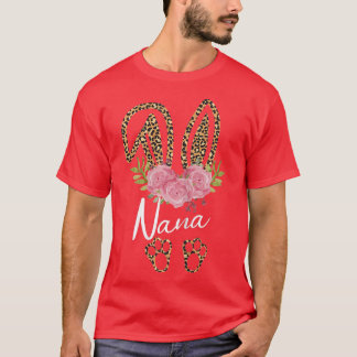 Womens Nana Bunny Oars Ostertag Niedlich Leopard P T-Shirt