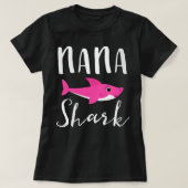 Womens Nana Shark Grandma Grandmutter Pink Shark G T-Shirt (Design vorne)
