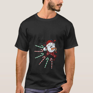 Womens Nana Snowman Candy Cane Weihnachten Weihnac T-Shirt