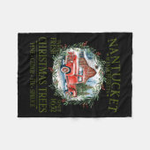 Womens Nantucket Ma Farm Fresh Christmas Trees Gre Fleecedecke (Vorderseite (Horizontal))