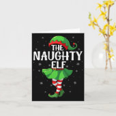 Womens Naughty Elf Christmas Girls Women Elf Squad Karte (Gelbe Blume)