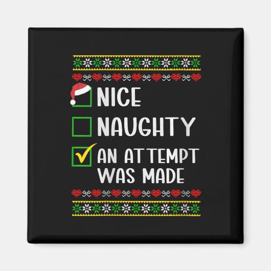 Womens naughty oder nice lustig wurde ein Versuch  Magnet (Vorne)