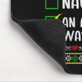 Womens naughty oder nice lustig wurde ein Versuch  Mousepad (Ecke)