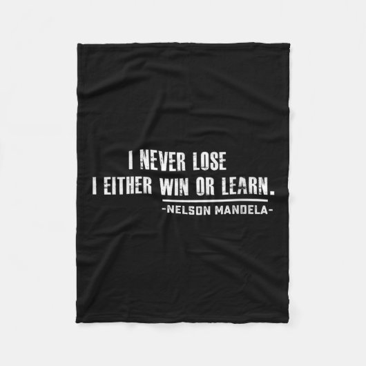 Womens Nelson Mandela's Motivational Quote V-neck Fleecedecke (Vorderseite)
