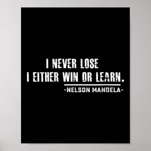 Womens Nelson Mandela's Motivational Quote V-neck  Poster (Vorne)