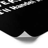 Womens Never Mind I’ll Handle It Funny Sarcastic M Poster (Ecke)