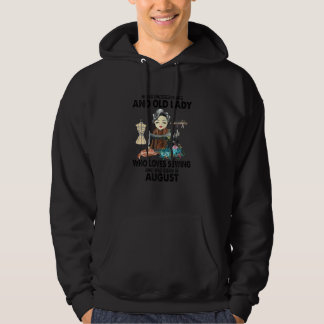 Womens Never Underestimate Old Lady Loves Sewing & Hoodie
