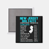 Womens New Jersey Girl Facts Funny Birthday Gift B Magnet (Vorderseite/Rückseite)
