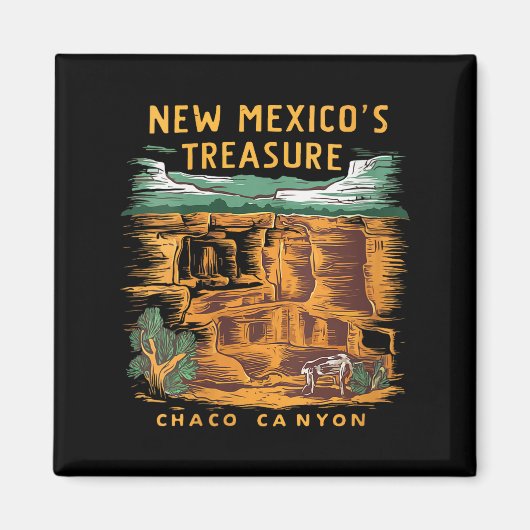 Womens New Mexico Treasure Chaco Canyon National P Magnet (Vorne)