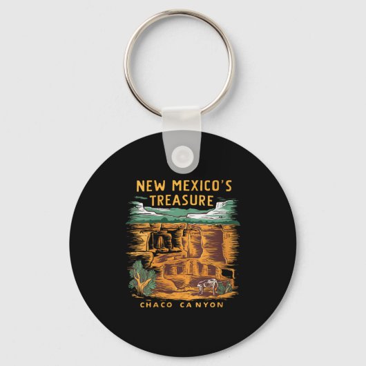 Womens New Mexico Treasure Chaco Canyon National P Schlüsselanhänger (Vorderseite)