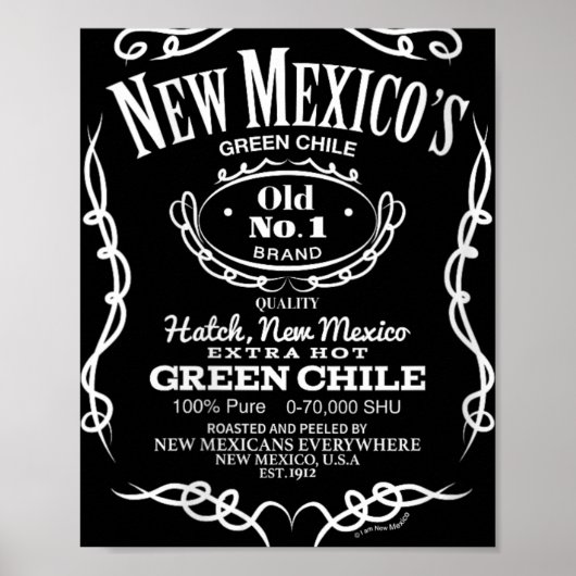 Womens New Mexico's Old No. 1 Hatch Green Chile No Poster (Vorne)