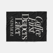 Womens New Mom Funny Coffee For Women Quote Retro Fleecedecke (Vorderseite (Horizontal))