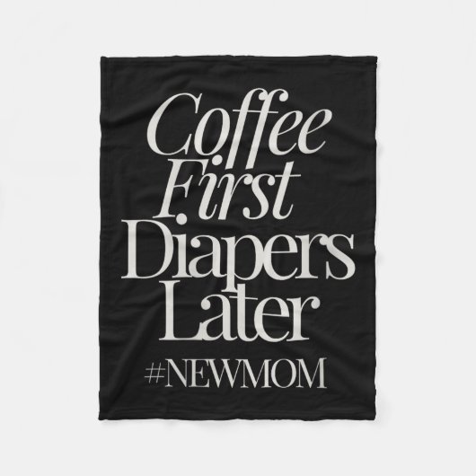 Womens New Mom Funny Coffee For Women Quote Retro Fleecedecke (Vorderseite)