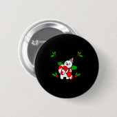Womens New Orleans Mr Bingle Christmas Tradition S Button (Vorne & Hinten)