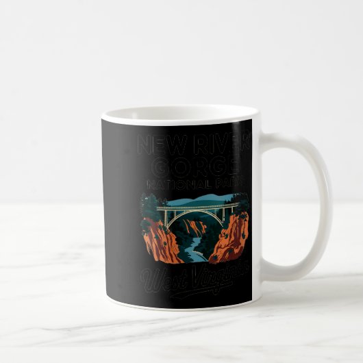 Womens New River Gorge West Virginia National Park Kaffeetasse (Rechts)