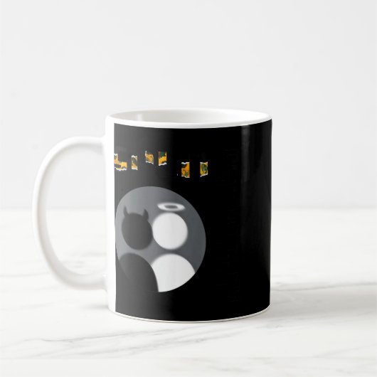 Womens New Split Ity Cool Angel Devil V-neck  Kaffeetasse (Links)