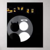 Womens New Split Ity Cool Angel Devil V-neck  Poster (Vorne)