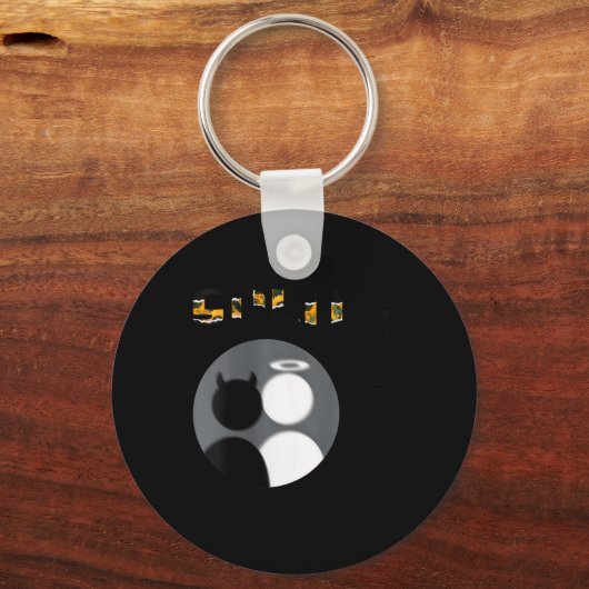 Womens New Split Ity Cool Angel Devil V-neck  Schlüsselanhänger (Vorderseite)