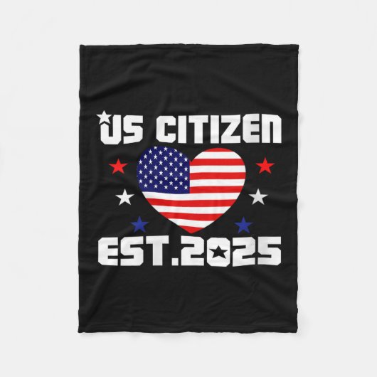 Womens New Us Citizen Est 2025 American Immigrant Fleecedecke (Vorderseite)