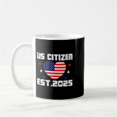 Womens New Us Citizen Est 2025 American Immigrant Kaffeetasse (Links)