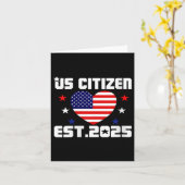 Womens New Us Citizen Est 2025 American Immigrant  Karte (Gelbe Blume)