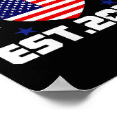 Womens New Us Citizen Est 2025 American Immigrant Poster (Ecke)