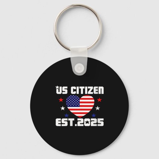 Womens New Us Citizen Est 2025 American Immigrant Schlüsselanhänger (Vorderseite)