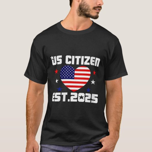 Womens New Us Citizen Est 2025 American Immigrant T-Shirt (Vorderseite)