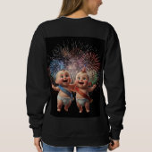  Women's new year celebration Sweat Shirt AI Used (Rückseite)
