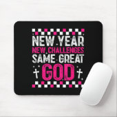Womens New Year New Challenges Same Great God 2026 Mousepad (Mit Mouse)