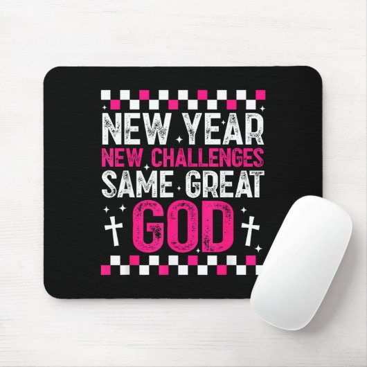 Womens New Year New Challenges Same Great God 2026 Mousepad (Mit Mouse)