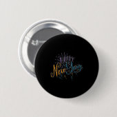 Womens New Years Eve Celebration Confetti Firework Button (Vorne & Hinten)
